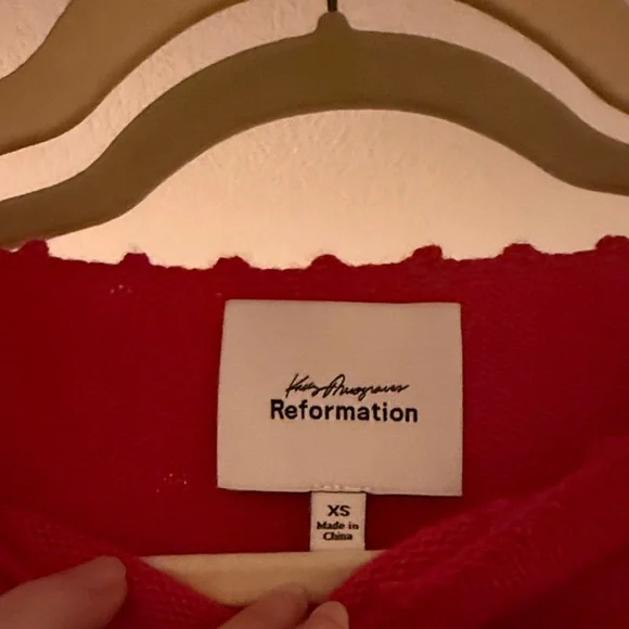 Kacey musgraves x reformation cardinal red cashmere dress BNWT - Picture 2 of 4